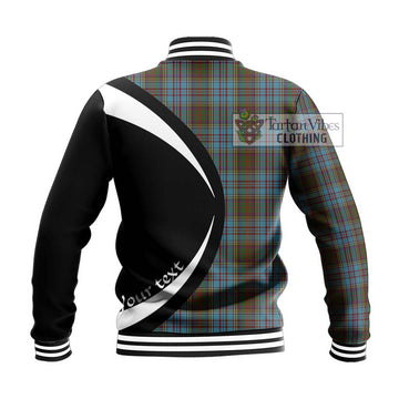 Anderson Tartan Baseball Jacket with Family Crest Circle Style