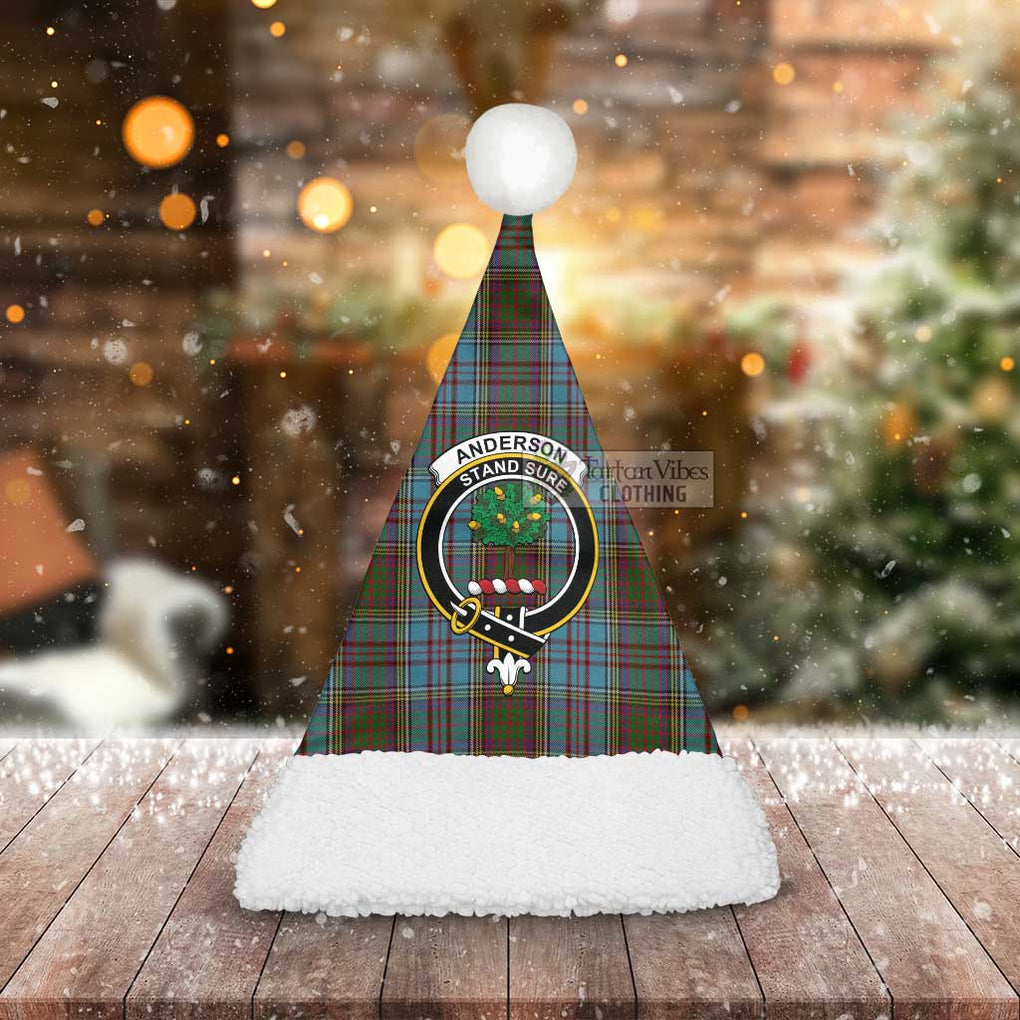 Tartan Vibes Clothing Anderson Tartan Christmas Santa Hats with Family Crest