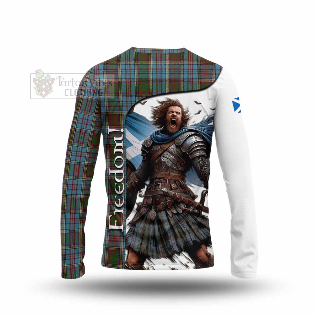 Tartan Vibes Clothing Anderson Crest Tartan Long Sleeve T-Shirt Inspired by the Freedom of Scottish Warrior