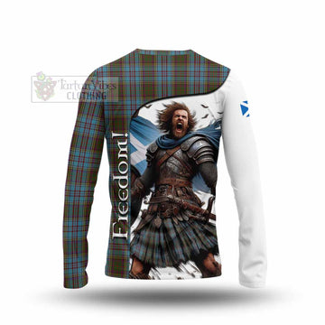 Anderson Crest Tartan Long Sleeve T-Shirt Inspired by the Freedom of Scottish Warrior