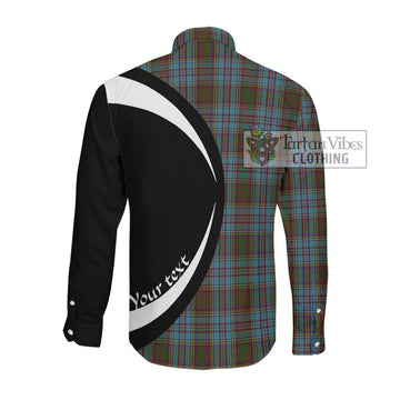 Anderson Tartan Long Sleeve Button Up with Family Crest Circle Style