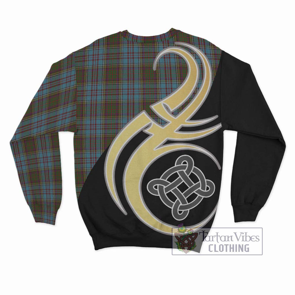 Anderson Tartan Sweatshirt with Family Crest and Celtic Symbol Style - Tartan Vibes Clothing