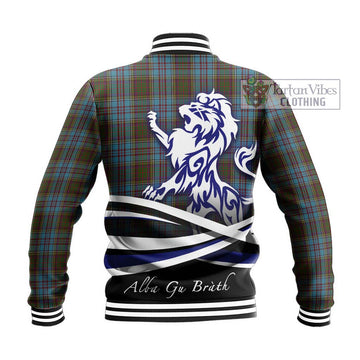 Anderson Tartan Baseball Jacket with Alba Gu Brath Regal Lion Emblem