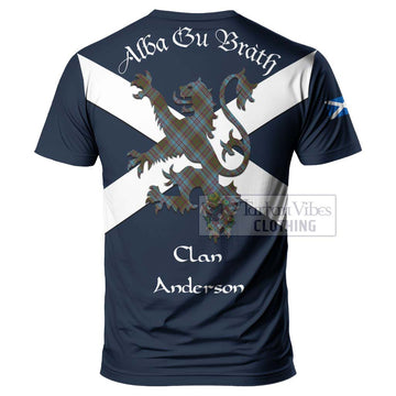 Anderson Tartan Lion Rampant T-Shirt Proudly Display Your Heritage with Alba Gu Brath and Clan Name