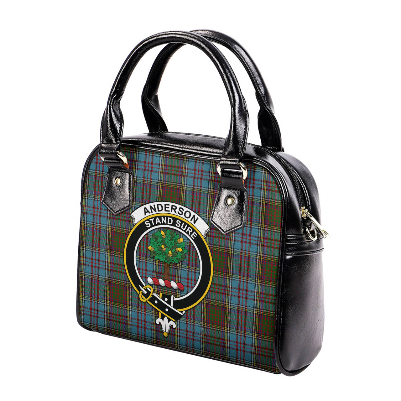 Anderson Tartan Shoulder Handbags with Family Crest - Tartanvibesclothing