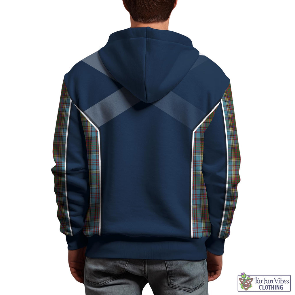 Tartan Vibes Clothing Anderson Tartan Hoodie with Family Crest and Scottish Thistle Vibes Sport Style