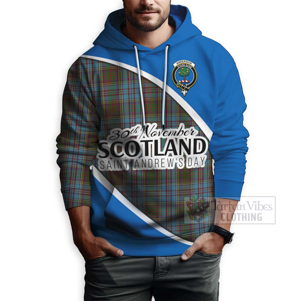 Tartan Vibes Clothing Anderson Family Crest Tartan Hoodie Celebrate Saint Andrew's Day in Style