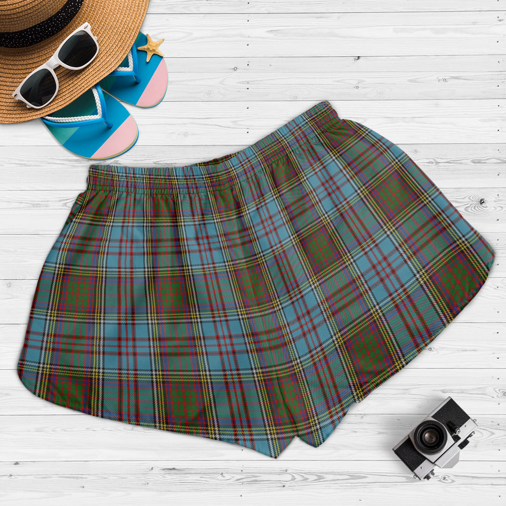 Anderson Tartan Womens Shorts with Family Crest - Tartan Vibes Clothing