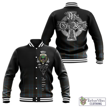 Anderson Tartan Baseball Jacket Featuring Alba Gu Brath Family Crest Celtic Inspired