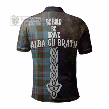 Anderson Tartan Family Crest Polo Shirt Alba Gu Brath Be Brave Lion Ancient Style - Tartan Vibes Clothing