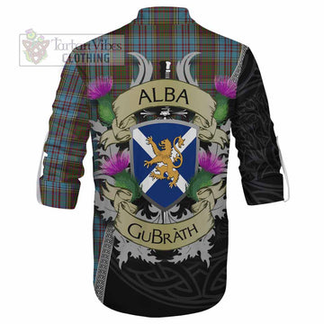Anderson Tartan Family Crest Ghillie Kilt Shirt Lion Rampant Royal Thistle Shield Celtic Inspired - Tartan Vibes Clothing