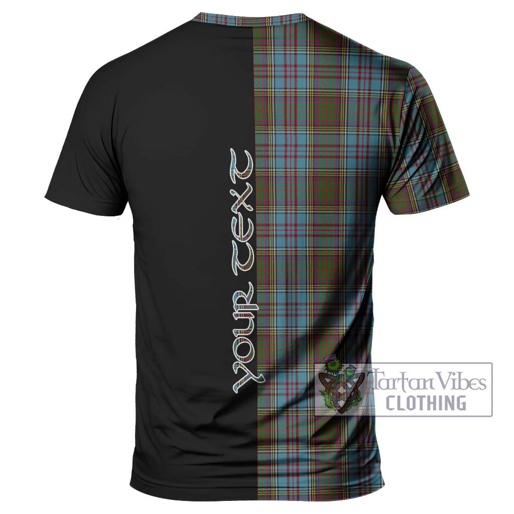 Anderson Tartan T-Shirt with Family Crest and Half Of Me Style - Tartanvibesclothing Shop