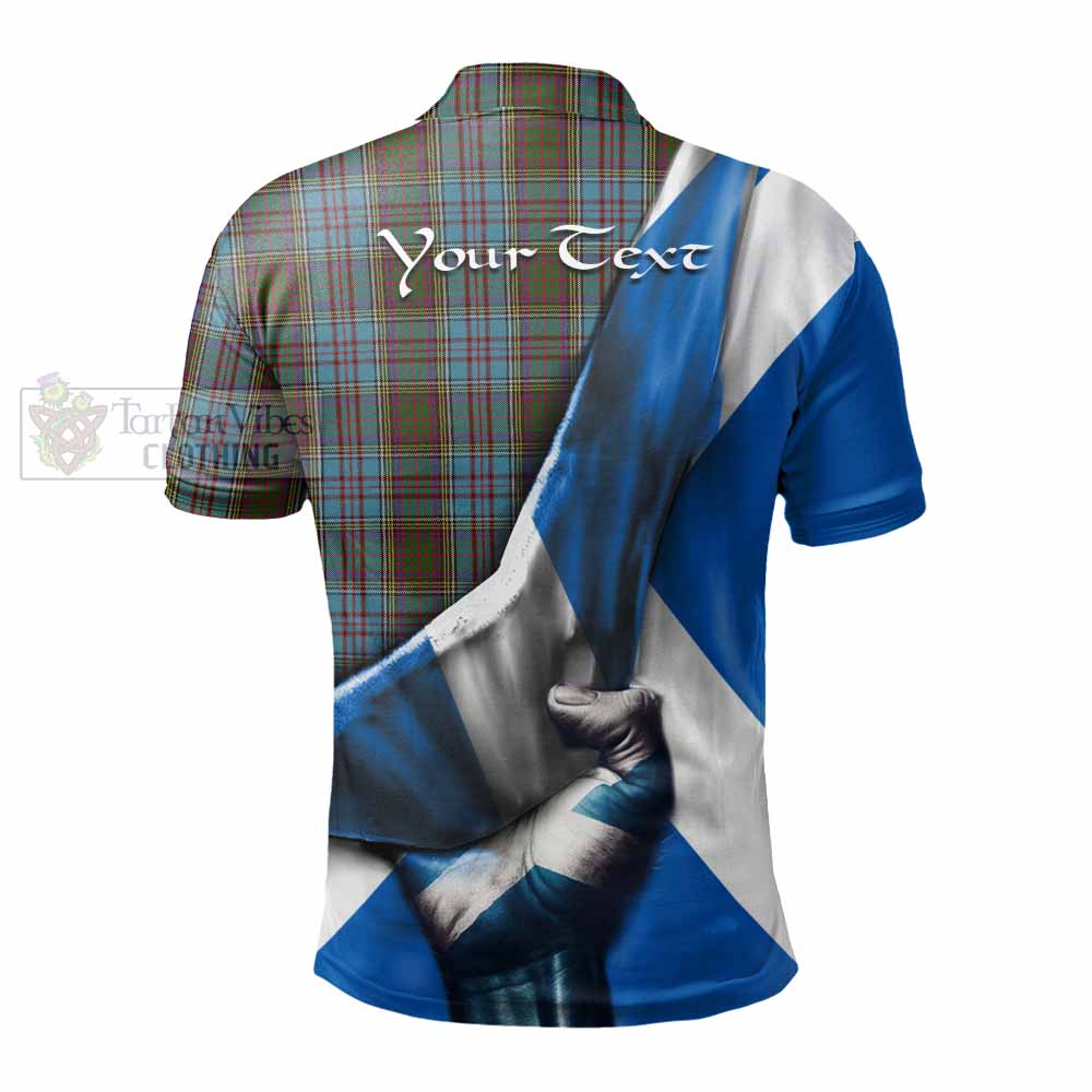 Tartan Vibes Clothing Anderson Tartan Polo Shirt with Family Crest Scotland Patriotic Style