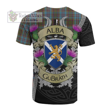 Anderson Tartan Family Crest Cotton T-shirt Lion Rampant Royal Thistle Shield Celtic Inspired - Tartan Vibes Clothing