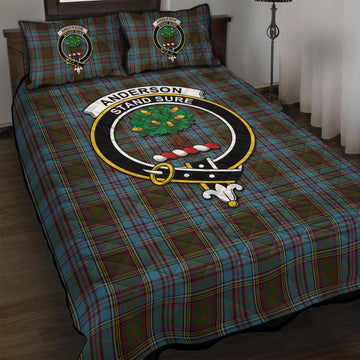 Anderson Tartan Quilt Bed Set with Family Crest