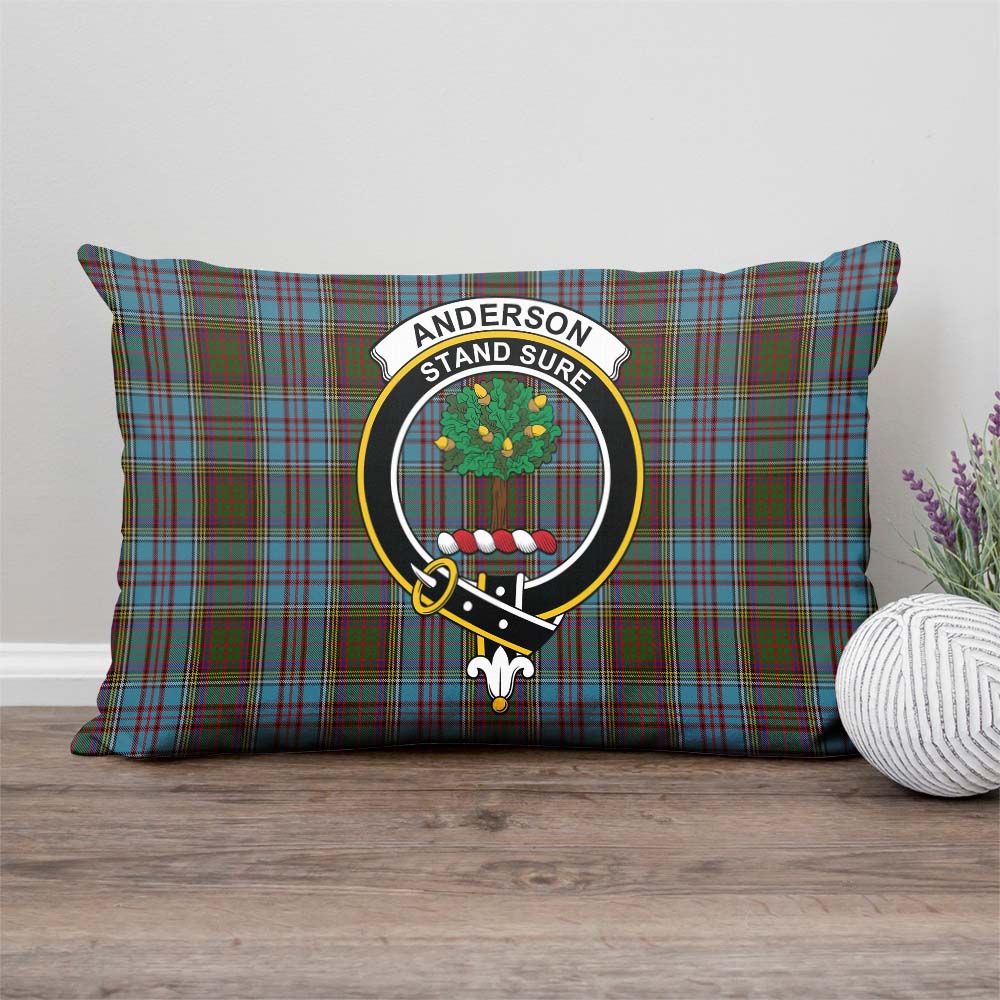 Anderson Tartan Pillow Cover with Family Crest Rectangle Pillow Cover - Tartanvibesclothing