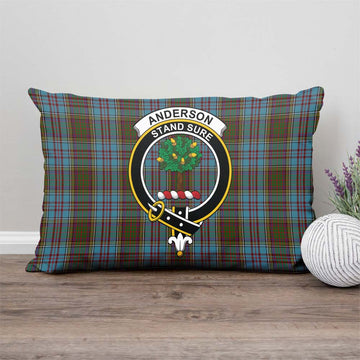 Anderson Tartan Pillow Cover with Family Crest