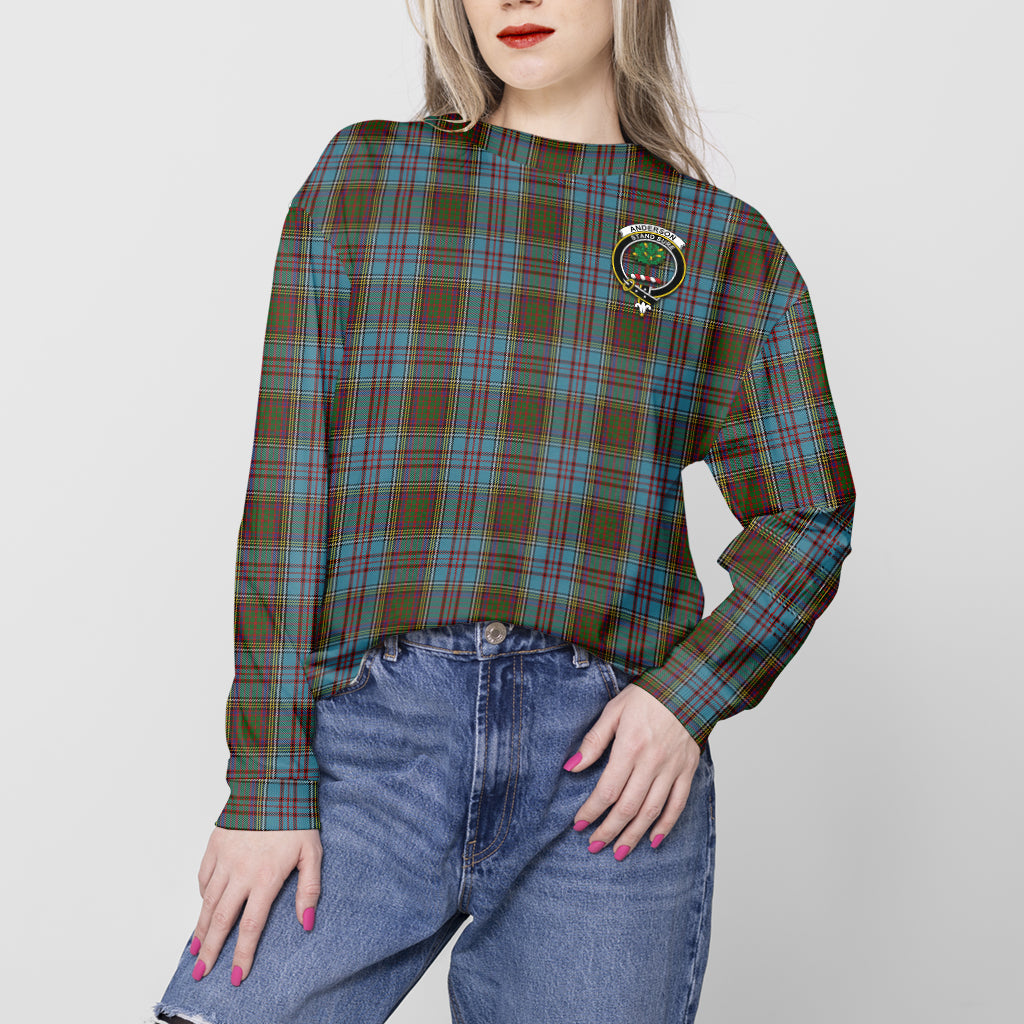 Anderson Tartan Sweatshirt with Family Crest - Tartan Vibes Clothing