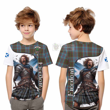 Anderson Crest Tartan Kid T-Shirt Inspired by the Freedom of Scottish Warrior