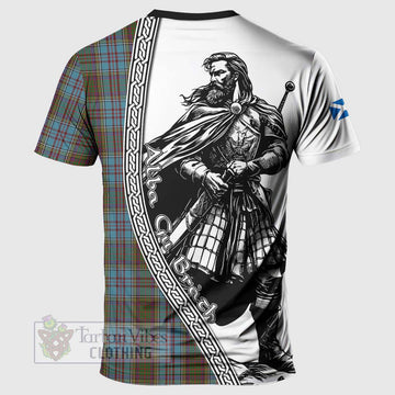 Anderson Tartan Clan Crest T-Shirt with Highlander Warrior Celtic Style