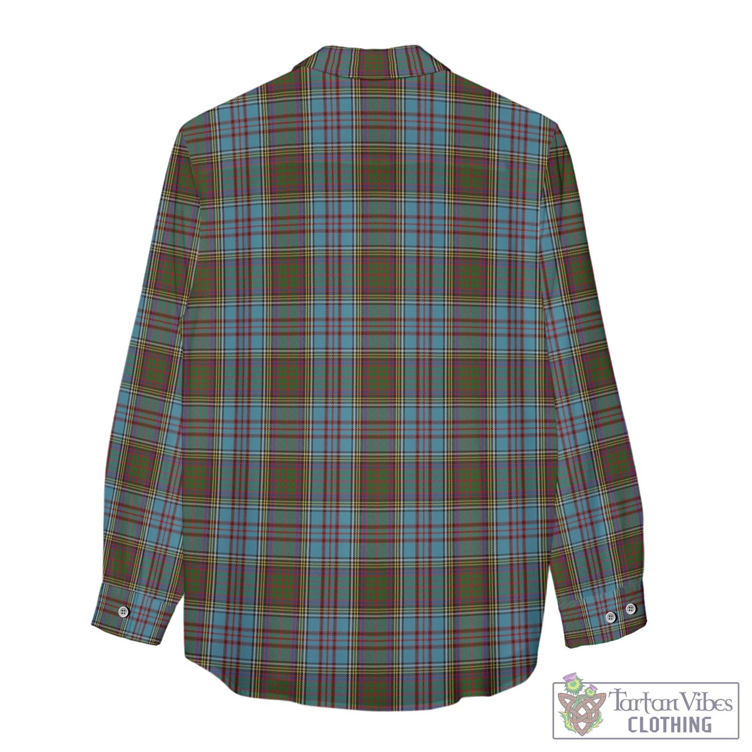 Tartan Vibes Clothing Anderson Tartan Womens Casual Shirt with Family Crest