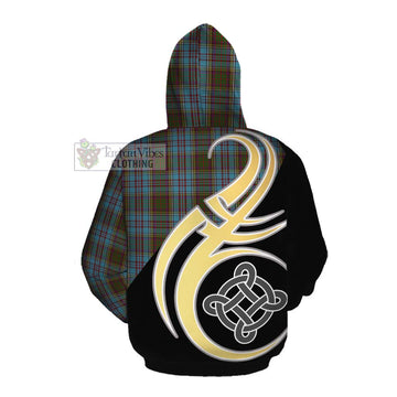 Anderson Tartan Cotton Hoodie with Family Crest and Celtic Symbol Style