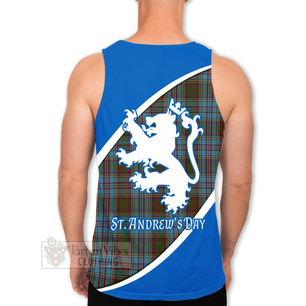 Tartan Vibes Clothing Anderson Family Crest Tartan Men's Tank Top Celebrate Saint Andrew's Day in Style