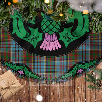 Anderson Tartan Christmas Tree Skirt Scottish Thistle Style