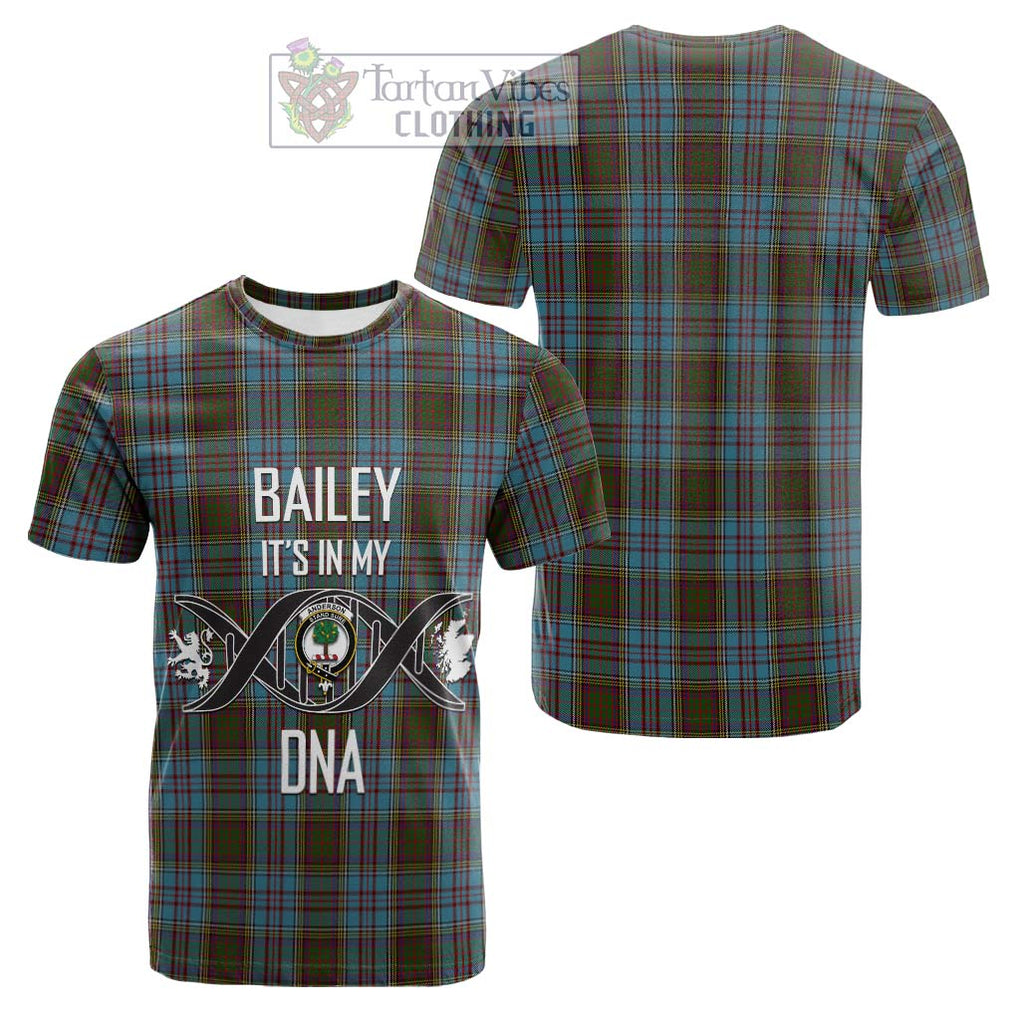 Tartan Vibes Clothing Anderson Tartan Cotton T-shirt with Family Crest DNA In Me Style