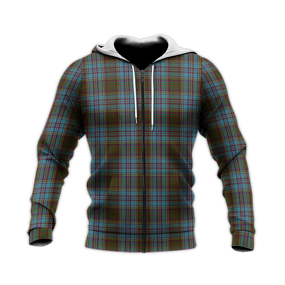 Anderson Tartan Knitted Hoodie Unisex Knitted Zip Hoodie - Tartanvibesclothing