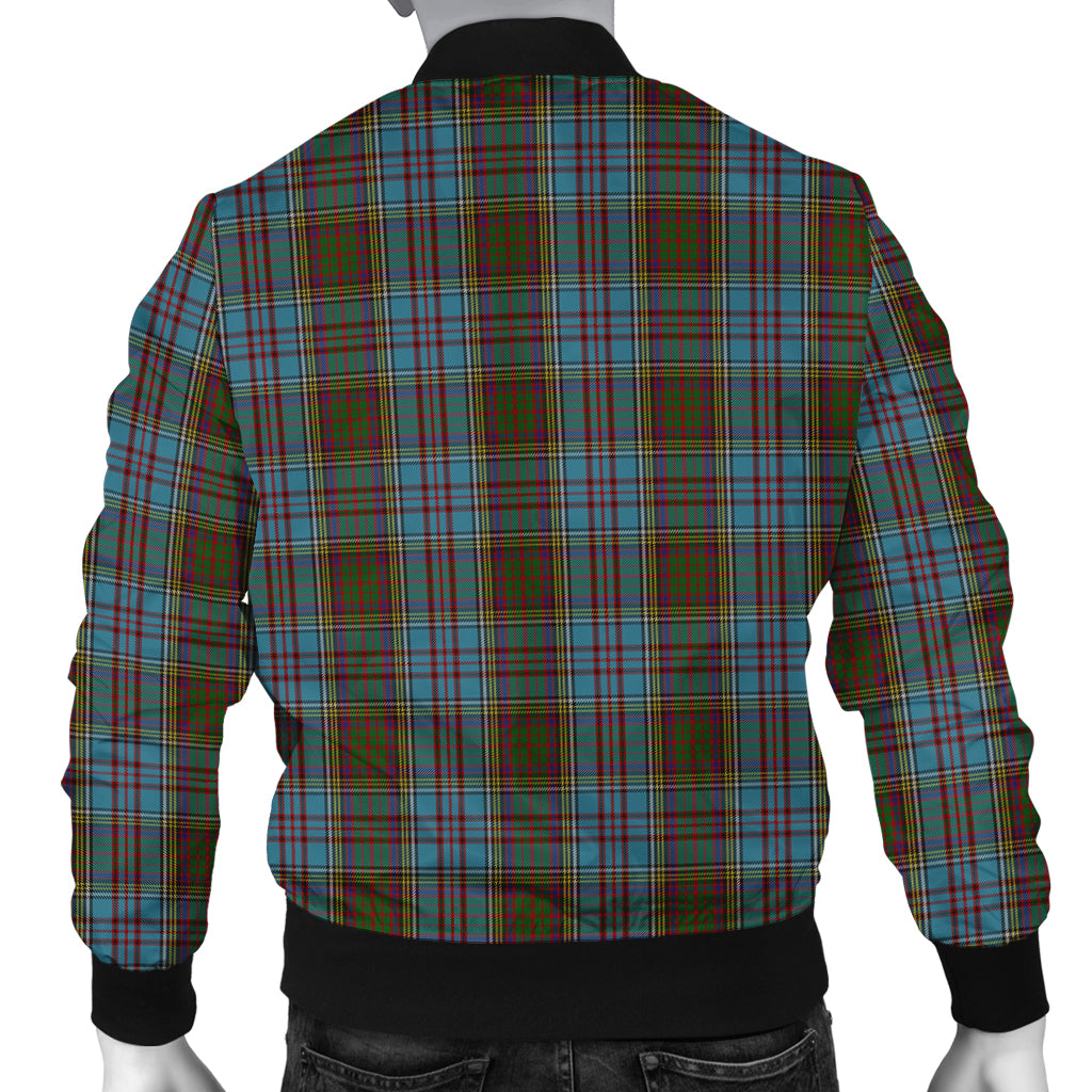 Anderson Tartan Bomber Jacket with Family Crest - Tartanvibesclothing