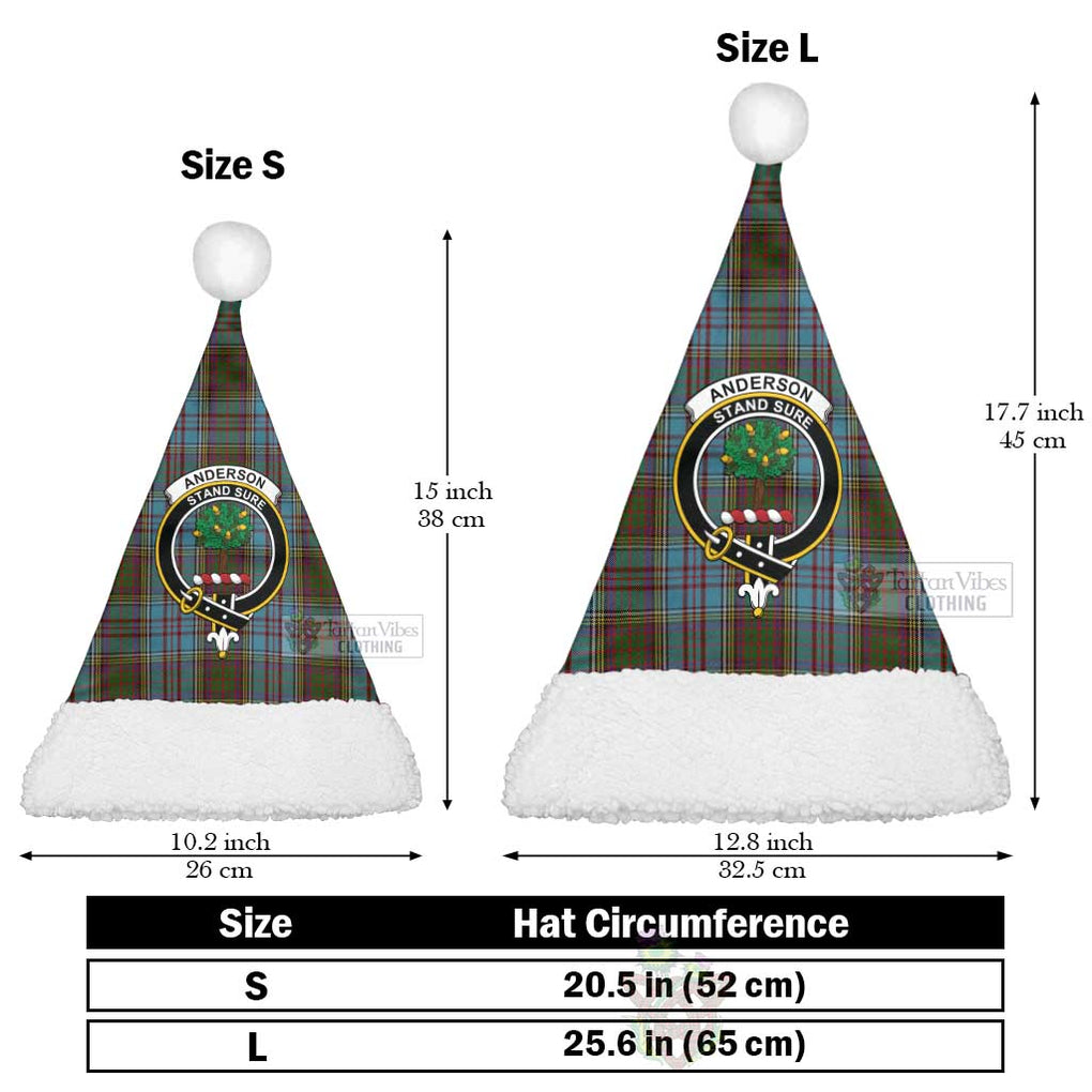 Tartan Vibes Clothing Anderson Tartan Christmas Santa Hats with Family Crest