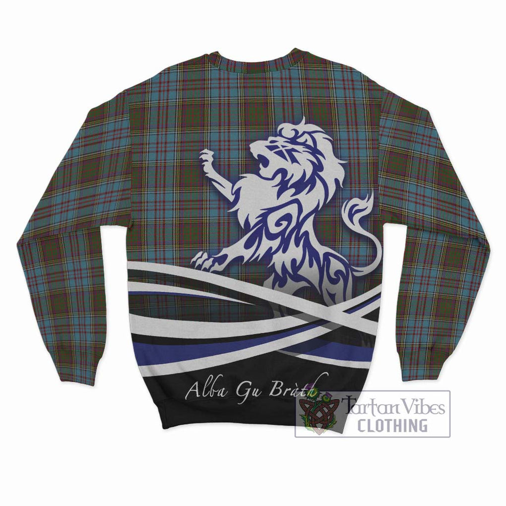 Anderson Tartan Sweatshirt with Alba Gu Brath Regal Lion Emblem - Tartanvibesclothing Shop