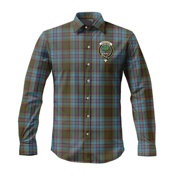 Anderson Tartan Long Sleeve Button Up Shirt with Family Crest