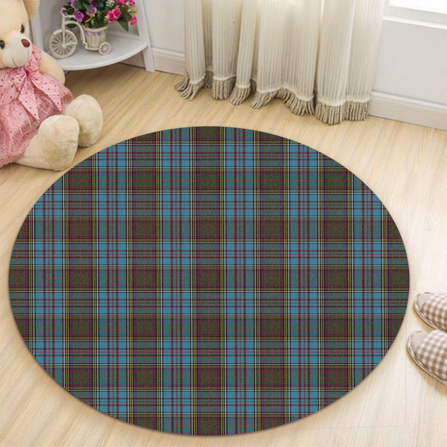 Anderson Tartan Round Rug - Tartanvibesclothing