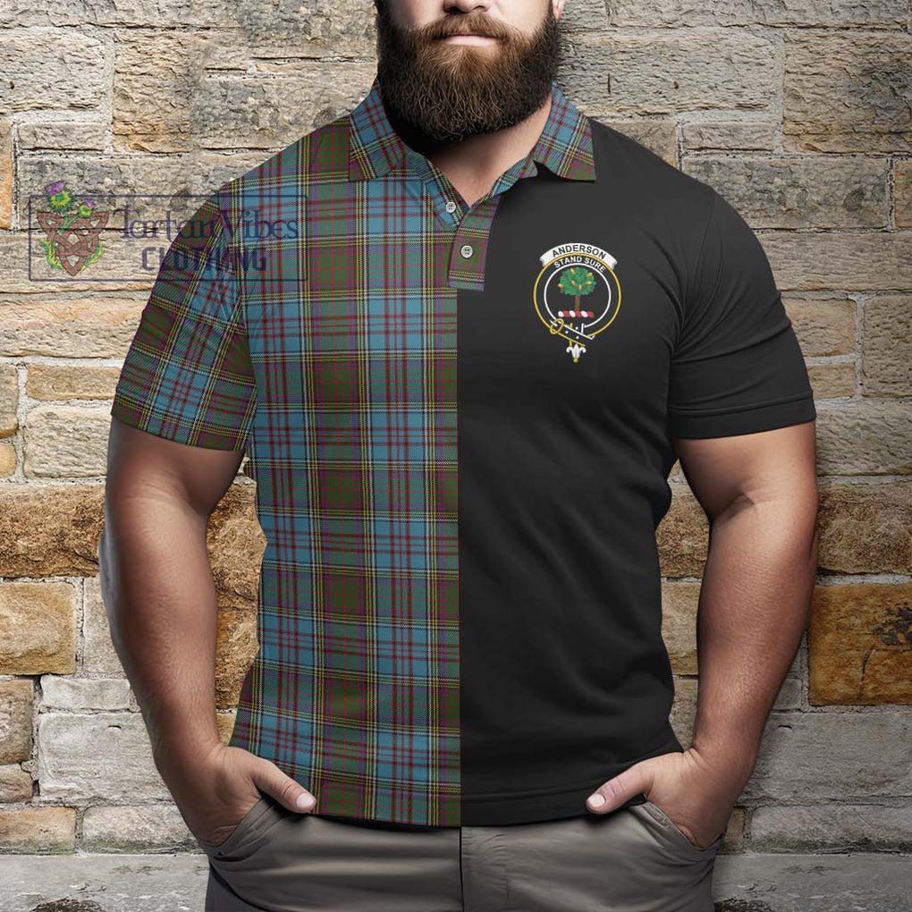 Anderson Tartan Polo Shirt with Family Crest and Half Of Me Style - Tartanvibesclothing Shop