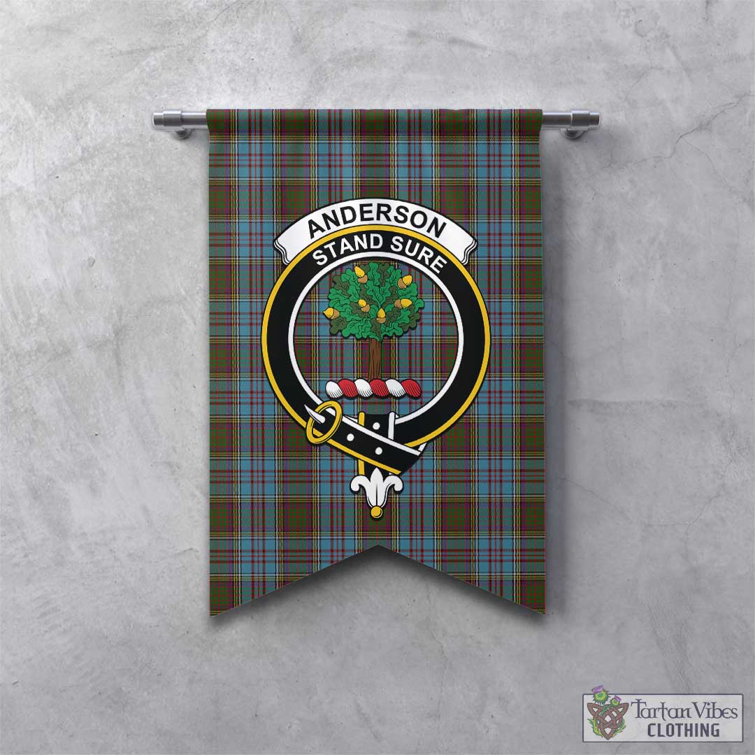 Tartan Vibes Clothing Anderson Tartan Gonfalon, Tartan Banner with Family Crest