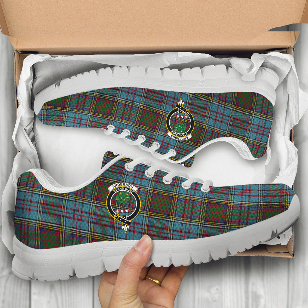 Anderson Tartan Sneakers with Family Crest - Tartan Vibes Clothing