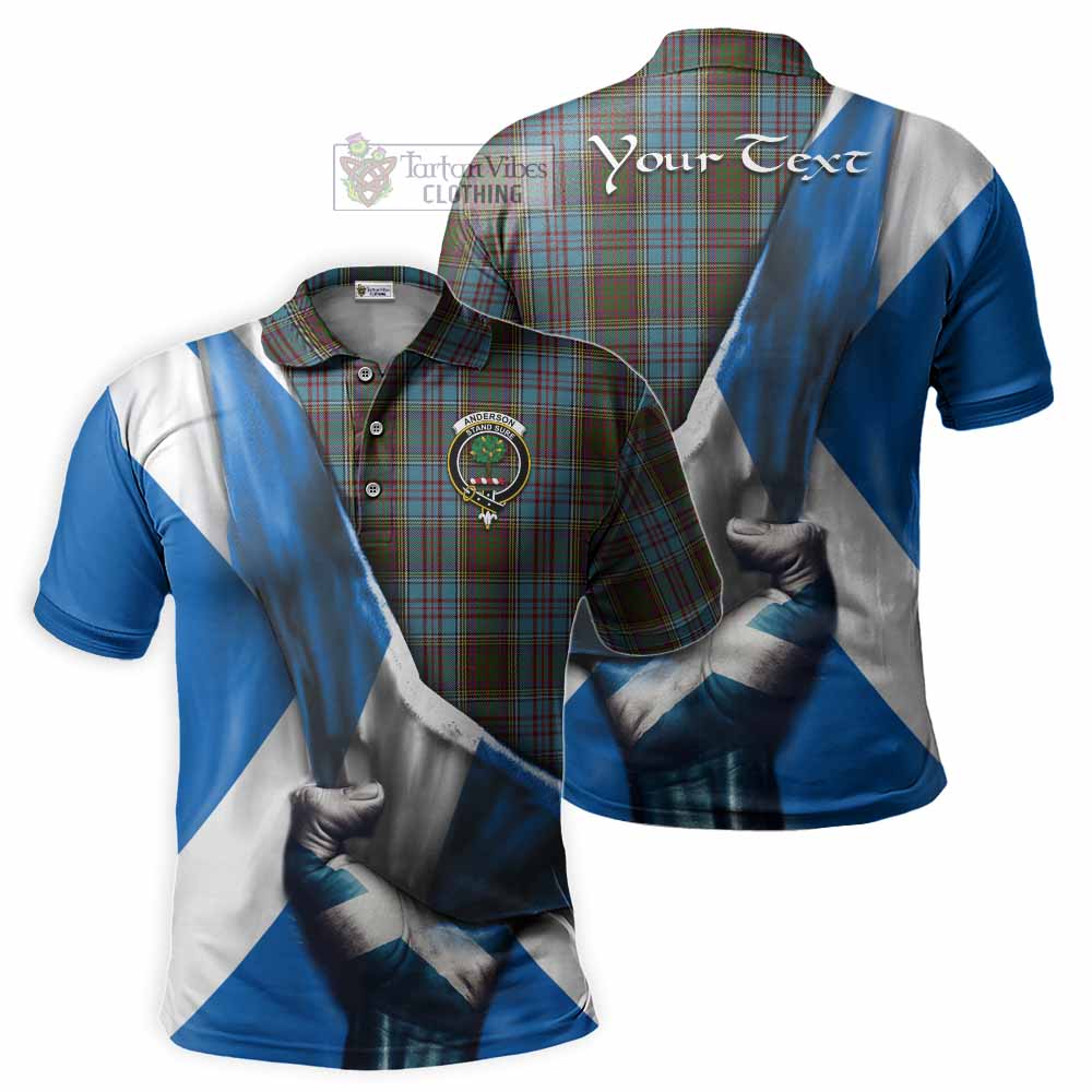 Tartan Vibes Clothing Anderson Tartan Polo Shirt with Family Crest Scotland Patriotic Style