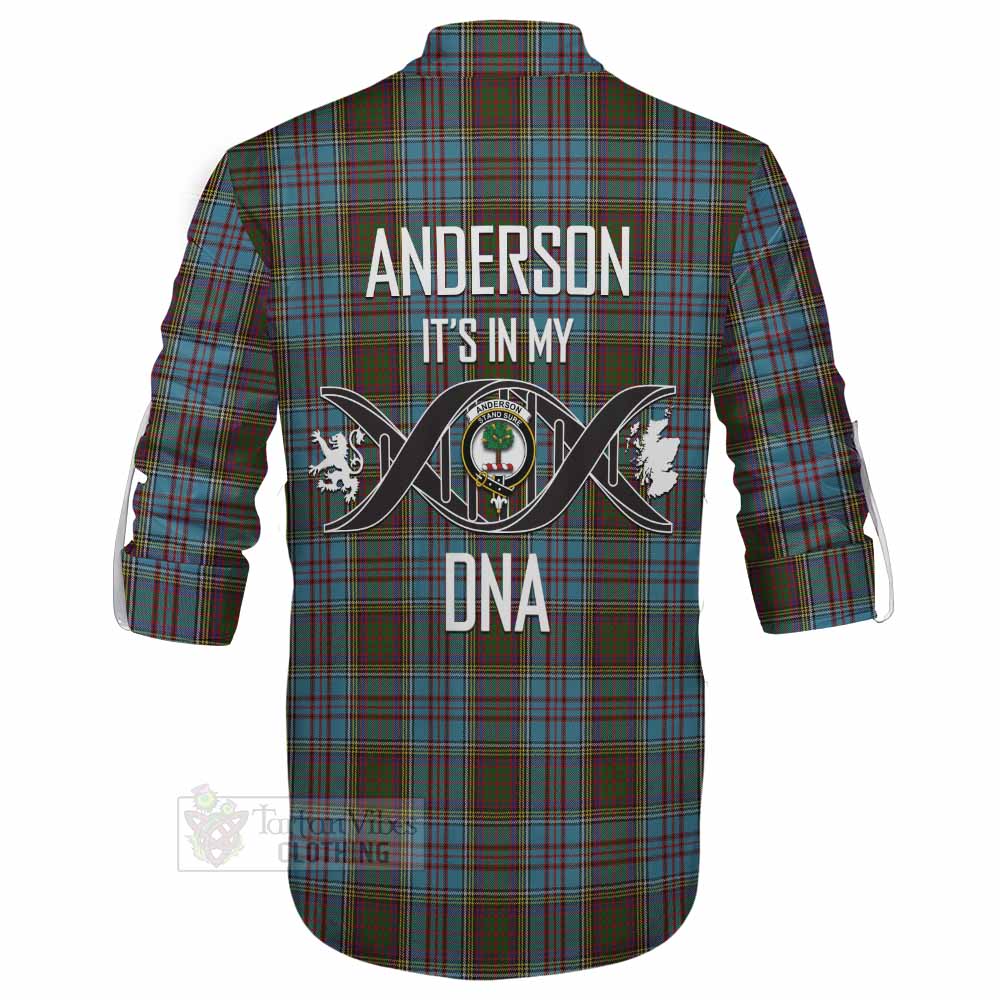 Tartan Vibes Clothing Anderson Tartan Ghillie Kilt Shirt with Family Crest DNA In Me Style