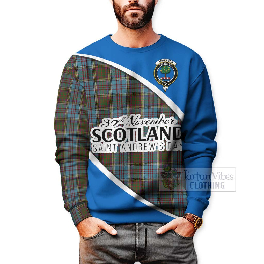 Tartan Vibes Clothing Anderson Family Crest Tartan Sweatshirt Celebrate Saint Andrew's Day in Style