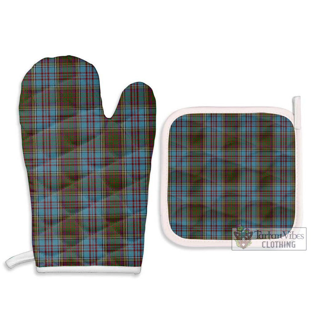 Anderson Tartan Combo Oven Mitt & Pot-Holder Combo 1 Oven Mitt & 2 Pot-Holder White - Tartan Vibes Clothing