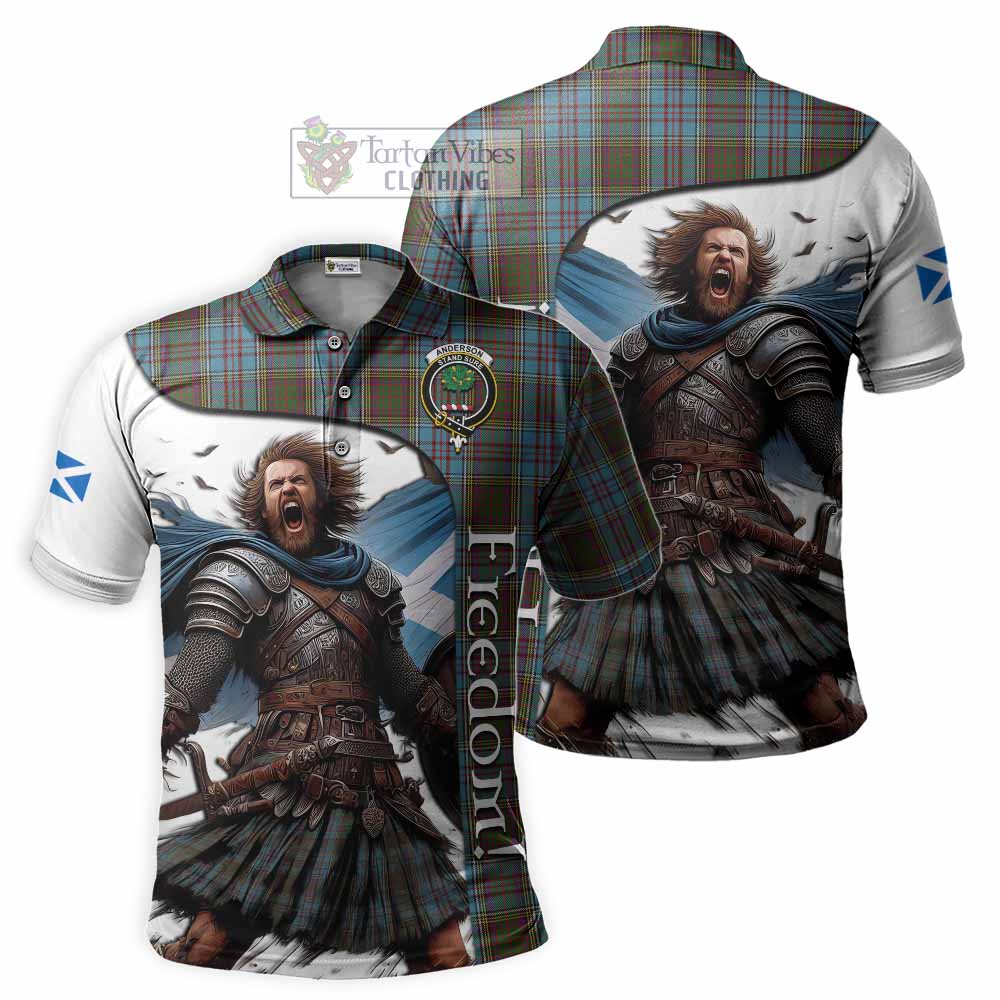 Tartan Vibes Clothing Anderson Crest Tartan Polo Shirt Inspired by the Freedom of Scottish Warrior