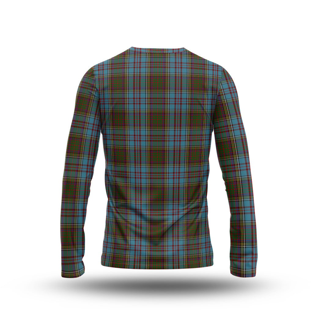 Anderson Tartan Long Sleeve T-Shirt with Family Crest - Tartanvibesclothing