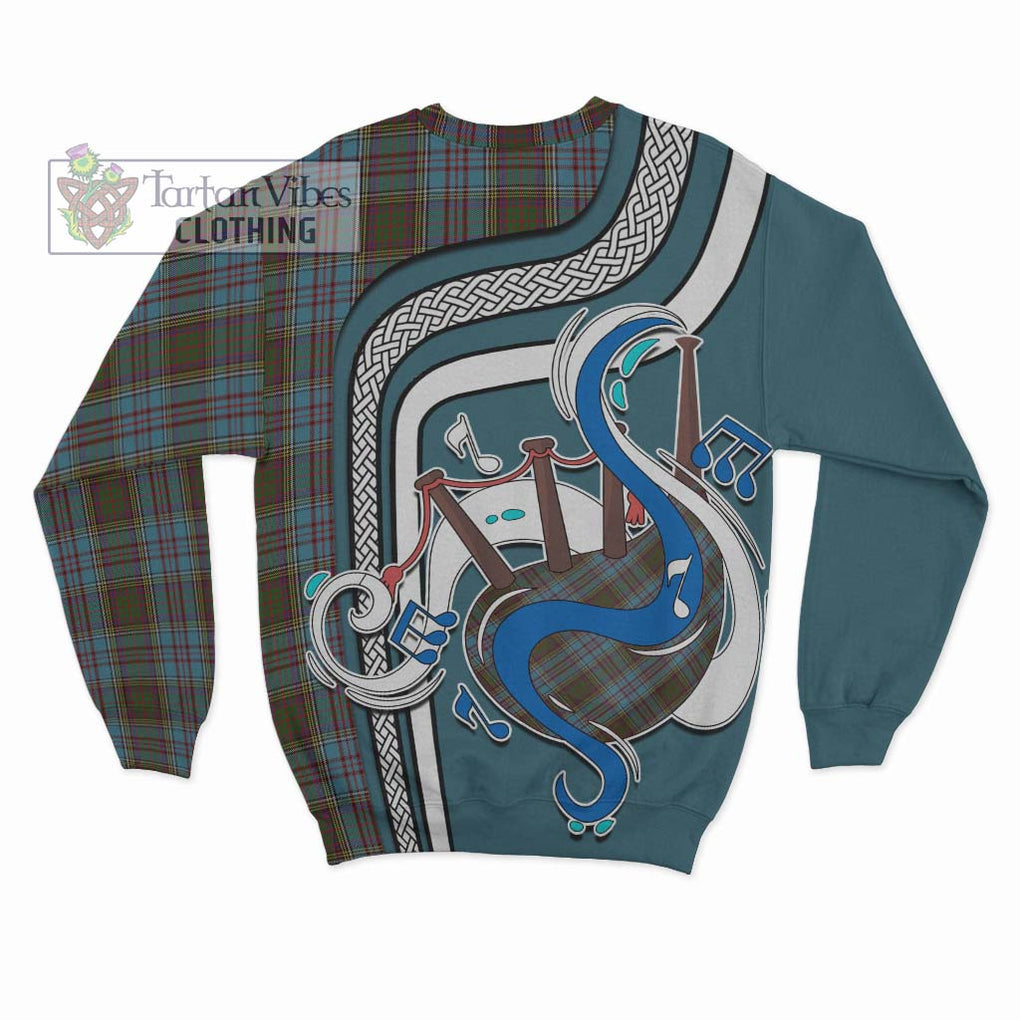 Anderson Tartan Sweatshirt with Epic Bagpipe Style - Tartanvibesclothing Shop