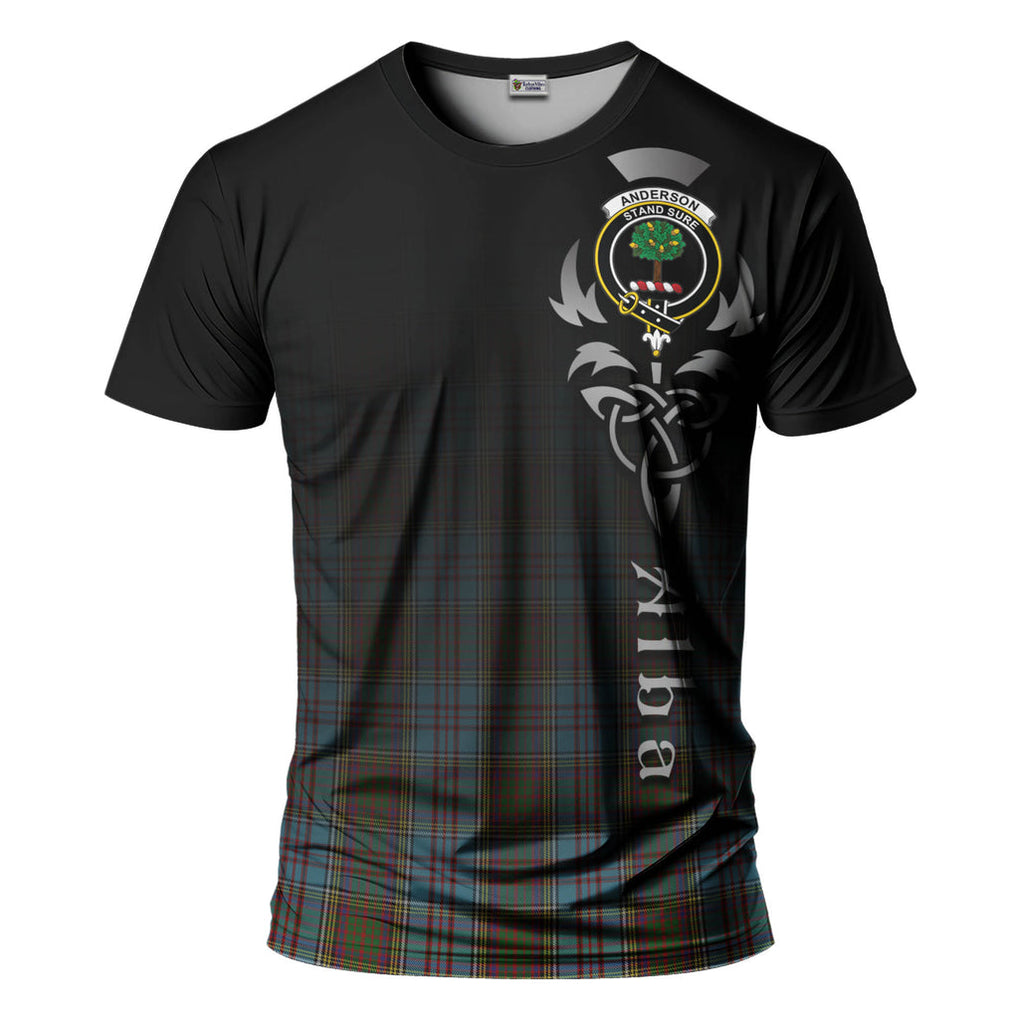 Tartan Vibes Clothing Anderson Tartan T-Shirt Featuring Alba Gu Brath Family Crest Celtic Inspired