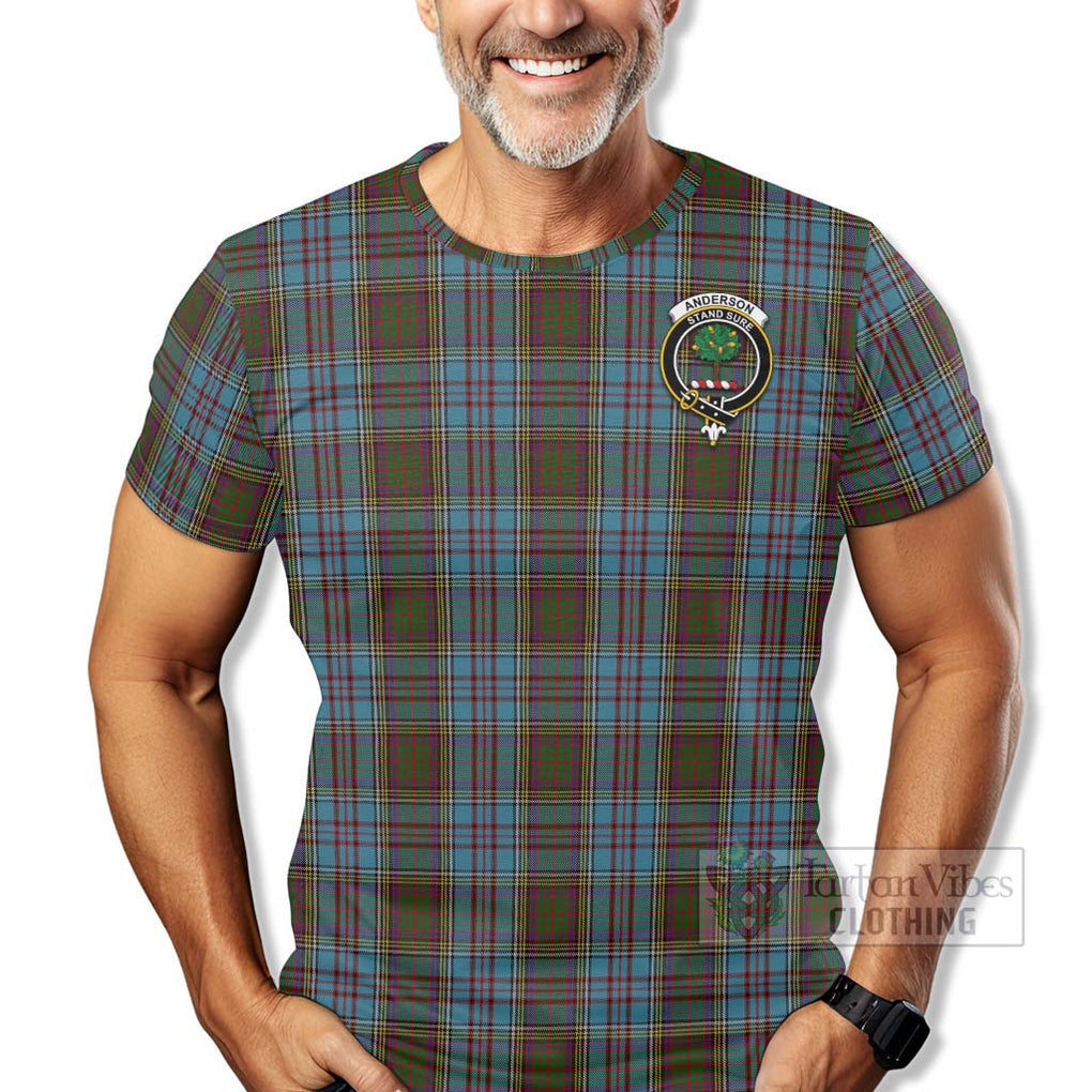 Tartan Vibes Clothing Anderson Tartan T-Shirt with Family Crest Celtic Skull Style