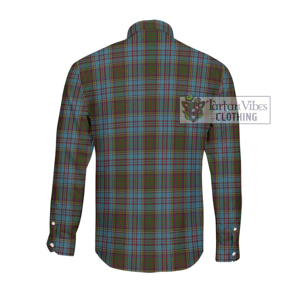 Anderson Tartan Long Sleeve Button Shirt with Family Crest DNA In Me Style - Tartanvibesclothing Shop