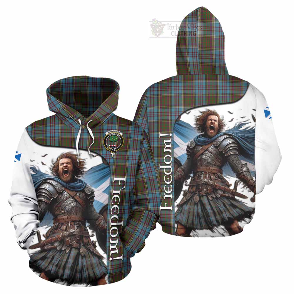 Tartan Vibes Clothing Anderson Crest Tartan Hoodie Inspired by the Freedom of Scottish Warrior