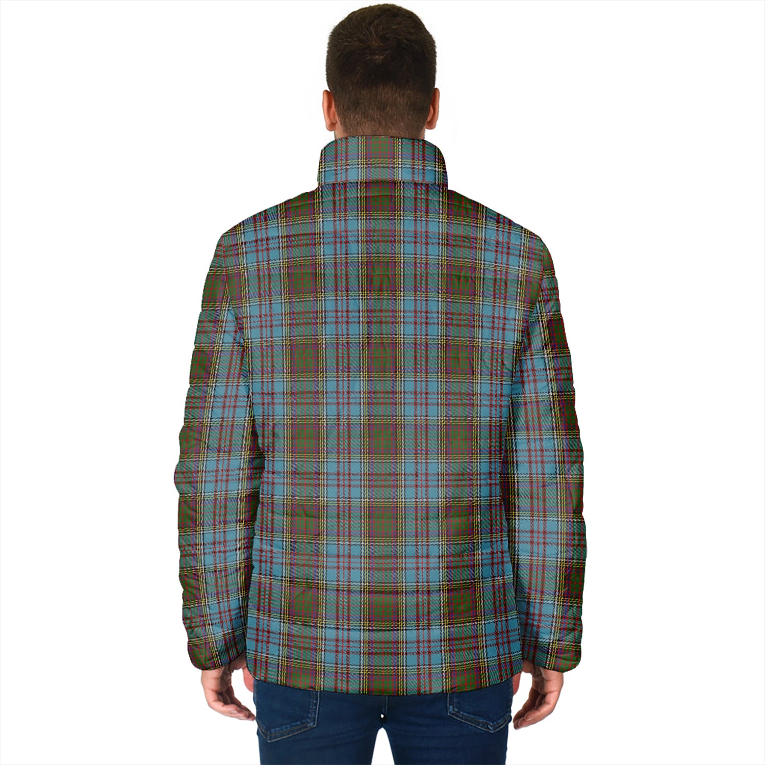 Anderson Tartan Padded Jacket with Family Crest - Tartan Vibes Clothing